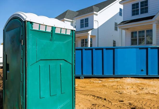 convenience and comfort on a job site with porta potties